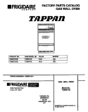 COVER Diagram and Parts List for TGB557CES1  Tappan Wall Oven