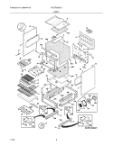 BODY Diagram and Parts List for PGLEF365EC1  Frigidaire Range