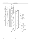 FREEZER DOOR Diagram and Parts List for GLHS268ZDB0  Frigidaire Refrigerator
