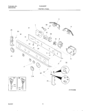 CONTROL PANEL Diagram and Parts List for WLSG62RFW1  Westinghouse Washer Dryer Combo