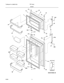 Part Location Diagram of 241623301 Frigidaire Door,Freezer  ,stainless steel ,RH