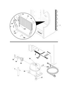 System Diagram and Parts List for FKC17F7QTA  Frigidaire Refrigerator