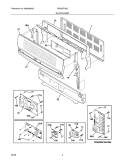 BACKGUARD Diagram and Parts List for EW30EF65GWA  Electrolux Range