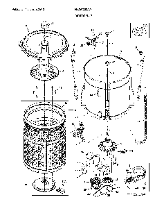 Motor/tub Diagram and Parts List for FLCG7522AW1  Frigidaire Washer Dryer Combo