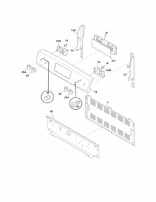 Backguard Diagram and Parts List for 79092513211  Kenmore Range