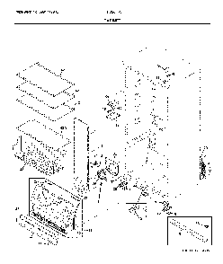 Cabinet Diagram and Parts List for FFFU20F4VN0  Frigidaire Freezer