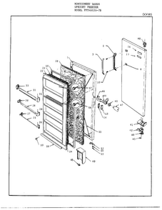 Door Diagram and Parts List for 46656B  Frigidaire Freezer