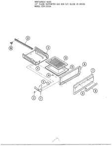 30" Floor Gas/pan Diagram and Parts List for 2509A  Frigidaire Range