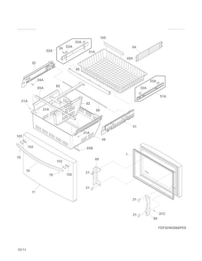 Part Location Diagram of 5304503705 Frigidaire DIVIDER