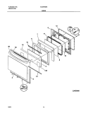 DOOR Diagram and Parts List for GLGFS66AQA  Frigidaire Range