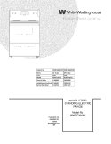 COVER Diagram and Parts List for WWEF3005KWC  Westinghouse Range