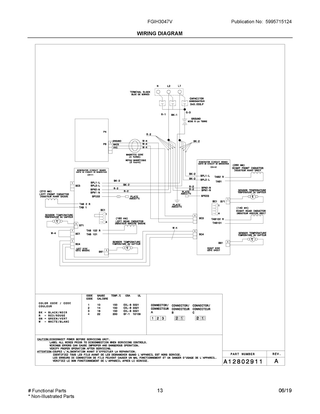 Wiring Diagram Diagram and Parts List for FGIH3047VDA  Frigidaire Range