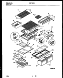 SHELVES AND SUPPORTS Diagram and Parts List for WRT19PRAD0  Frigidaire Refrigerator