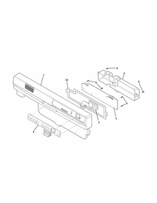 Control Panel Diagram and Parts List for 58715389100B  Kenmore Dishwasher