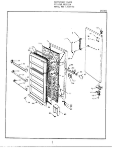 Doors Diagram and Parts List for 43057B  Frigidaire Freezer