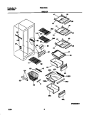 SHELVES Diagram and Parts List for FRS24WSGW0  Frigidaire Refrigerator