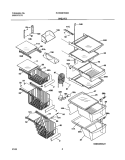 SHELVES Diagram and Parts List for PLHS267ZAB4  Frigidaire Refrigerator