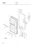 DOOR Diagram and Parts List for UL2100CA2  Electrolux Freezer