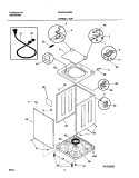 CABINET / TOP Diagram and Parts List for GLWS1649AS2  Frigidaire Washer