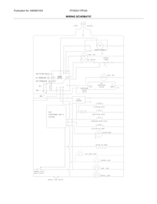 Wiring Schematic Diagram and Parts List for FFHS2311PFGA  Frigidaire Refrigerator