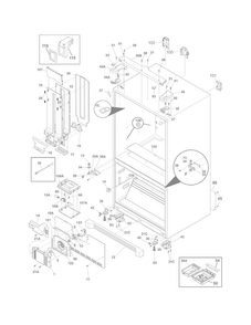 Cabinet Diagram and Parts List for FPHB2899LFC  Frigidaire Refrigerator