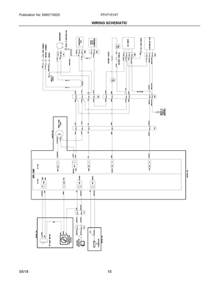 Wiring Schematic Diagram and Parts List for FFHT1514TB4  Frigidaire Refrigerator