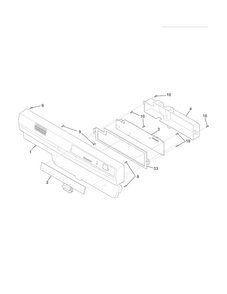 Control Panel Diagram and Parts List for FGBD2431KW1A  Frigidaire Dishwasher