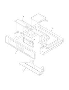 Control Panel Diagram and Parts List for FPEW3085PFB  Frigidaire Wall Oven
