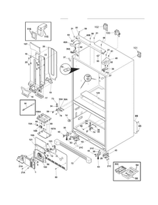 Cabinet Diagram and Parts List for FGHF2369MF3  Frigidaire Refrigerator