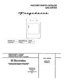 COVER Diagram and Parts List for FGR331AS0  Frigidaire Dryer