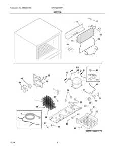 System Diagram and Parts List for MRTH23V9PP1  Frigidaire Refrigerator
