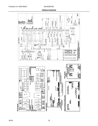 Wiring Diagram Diagram and Parts List for EW30IS8CRSC  Frigidaire Range