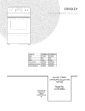 COVER Diagram and Parts List for CCRE3860LWA  Crosley Range