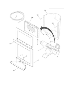 Ice & Water Dispenser Diagram and Parts List for DGUS2635LP2  Frigidaire Refrigerator