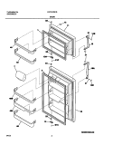 DOOR Diagram and Parts List for FRT21P6CSB0  Frigidaire Refrigerator