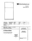 COVER Diagram and Parts List for WRT18MP5AQ2  Westinghouse Refrigerator