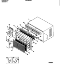 CABINET FRONT AND WRAPPER Diagram and Parts List for WAS186W2A2  Frigidaire Air Conditioner