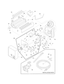Ice Maker Diagram and Parts List for 25373211013  Kenmore Refrigerator