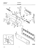 BACKGUARD Diagram and Parts List for PLEF398CCA  Frigidaire Range