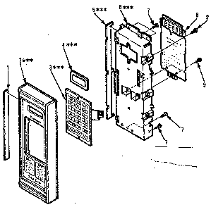 Control Panel Parts Diagram and Parts List for 5648878430  Kenmore Microwave