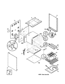 Body Diagram and Parts List for FEF305PHTB  Frigidaire Range