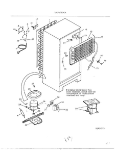 Compressor Diagram and Parts List for 178040A  Frigidaire Refrigerator