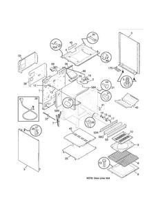 Body Diagram and Parts List for TGF355CGSA  Tappan Range