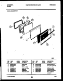 DOOR PARTS Diagram and Parts List for CE302BP2H1  Frigidaire Range