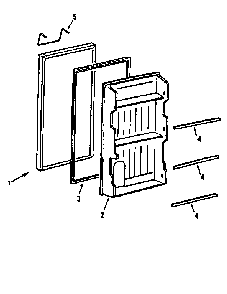 Door Diagram and Parts List for 5649936130  Kenmore Refrigerator