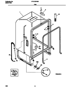 Frigidaire F71c12phs0 6 Diagram and Parts List for F71C12PHS0 V0 Frigidaire Refrigerator