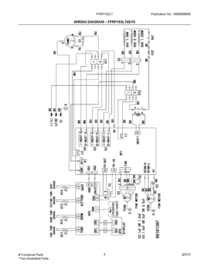 04 - WIRING DIAGRAM, FFRP152LT40/70 Diagram and Parts List for FFRP152LT40  Frigidaire Air Conditioner