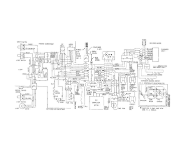 Wiring Diagram Diagram and Parts List for FRS20ZGGB3  Frigidaire Refrigerator