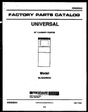COVER Diagram and Parts List for MLXE42RBD0  Frigidaire Washer Dryer Combo