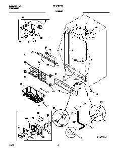 Cabinet Diagram and Parts List for FFU21D7HW2  Frigidaire Freezer